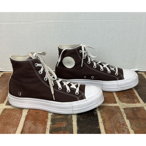 Converse Chuck Taylor All Star Brown Canvas High Top Sneakers Men's 10 Shoes - Picture 4 of 6
